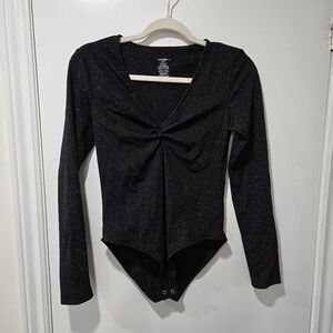 George Black Sparkly Bodysuit